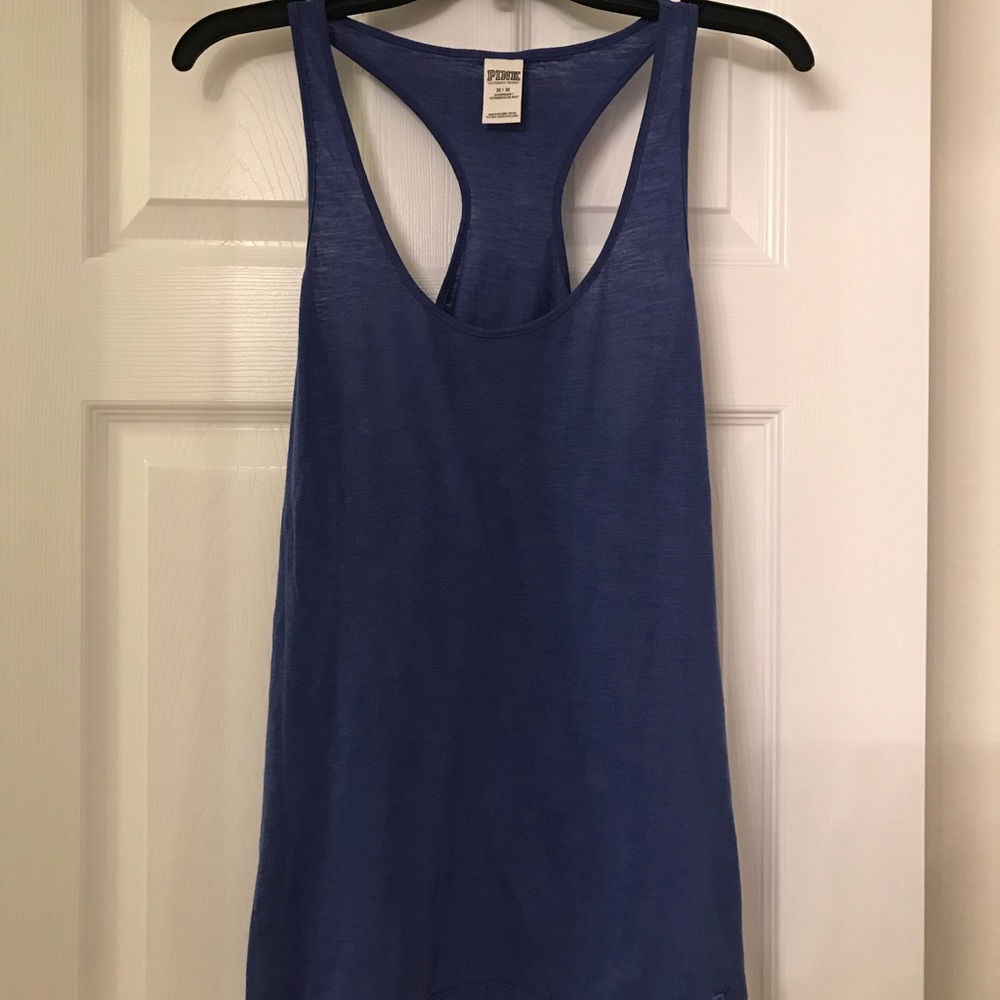 PINK blue racerback tank